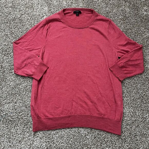 J. Crew Tippi merino wool sweater womens XL  Bright Pink classic preppy timeless - Picture 1 of 6